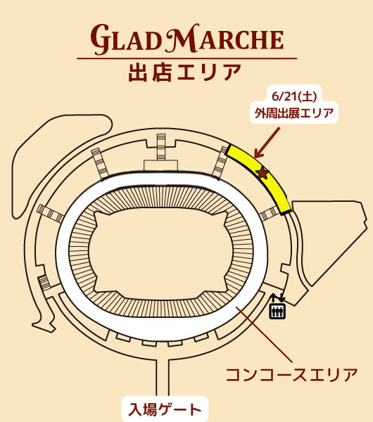 味の素スタジアム出店エリアマップ