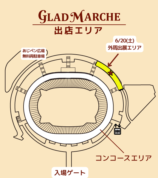 味の素スタジアム出店エリアマップ